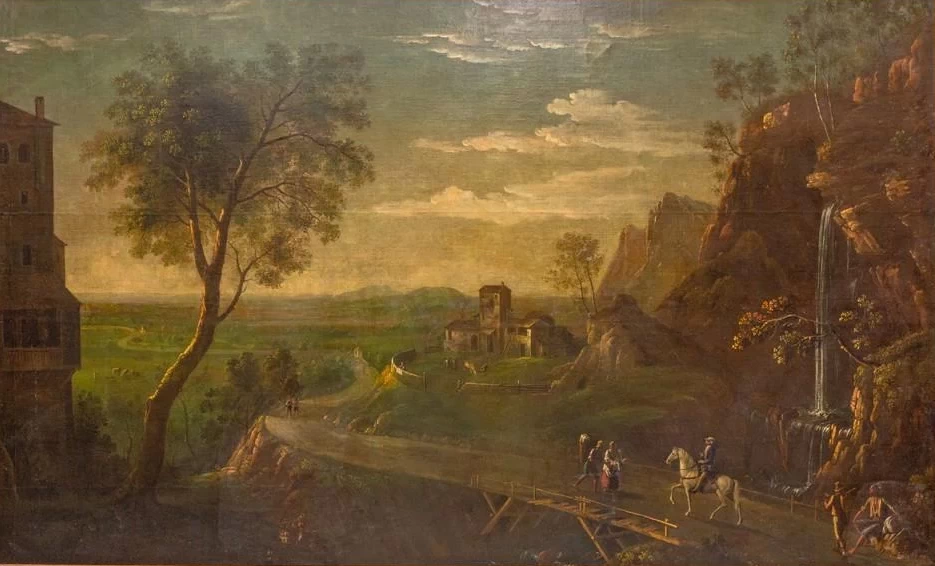 Johann Christian Vollerdt - 104, Paesaggio di campagna, probabilmente Italiano